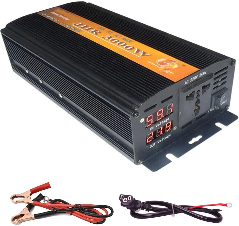 WGE Convertisseurs De Puissance Inverseur 36V CC À 220V CA, Prise De Voiture pour Inverseur CA.,3000w