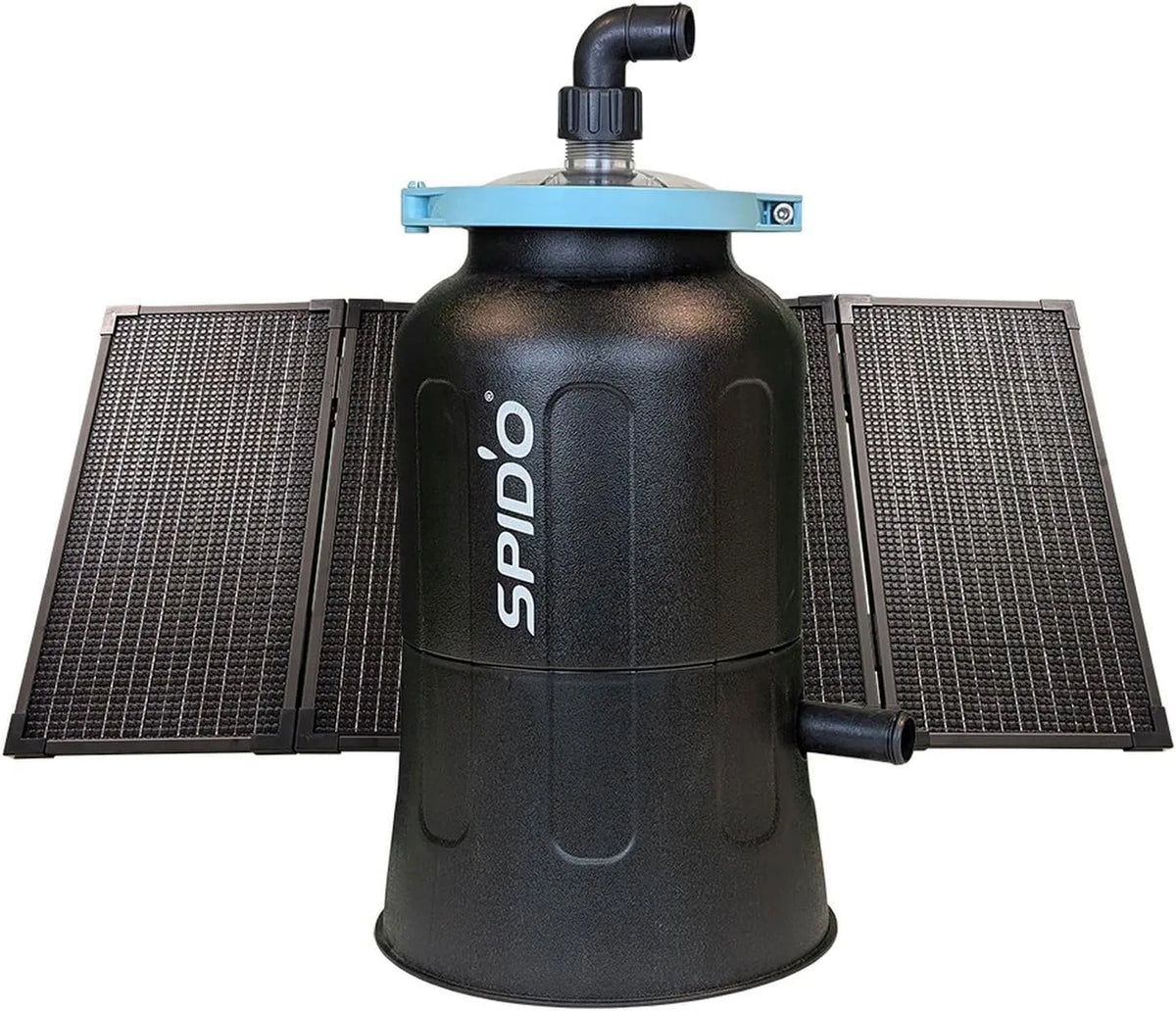 SPID'O Combo Sun 3.5 Filtration Piscine Solaire Hybride 3,5 m³/h Consommation Réduite x8 Panneaux Inclus