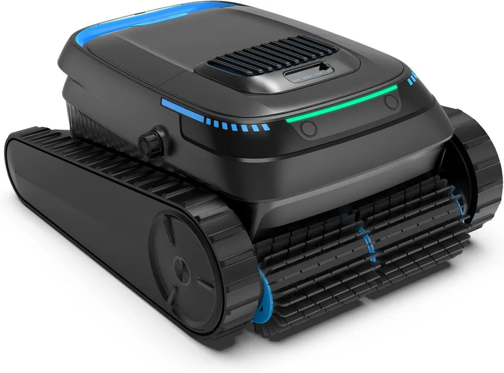 Robot de Piscine Sans Fil AIRROBO PC10, Technologie de Navigation Avancée, Nettoyage Complet des Surfaces, Retour Automatique, Triple Moteur Puissant, Batterie Rechargeable, Charge Rapide en 2,5 Heures