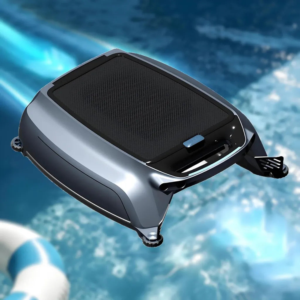 Robot Écumeur Solaire Intelligent pour Piscine, Contrôle App, Nettoyage Continu, Panier 6L, Piscines Enterrées et Hors Sol