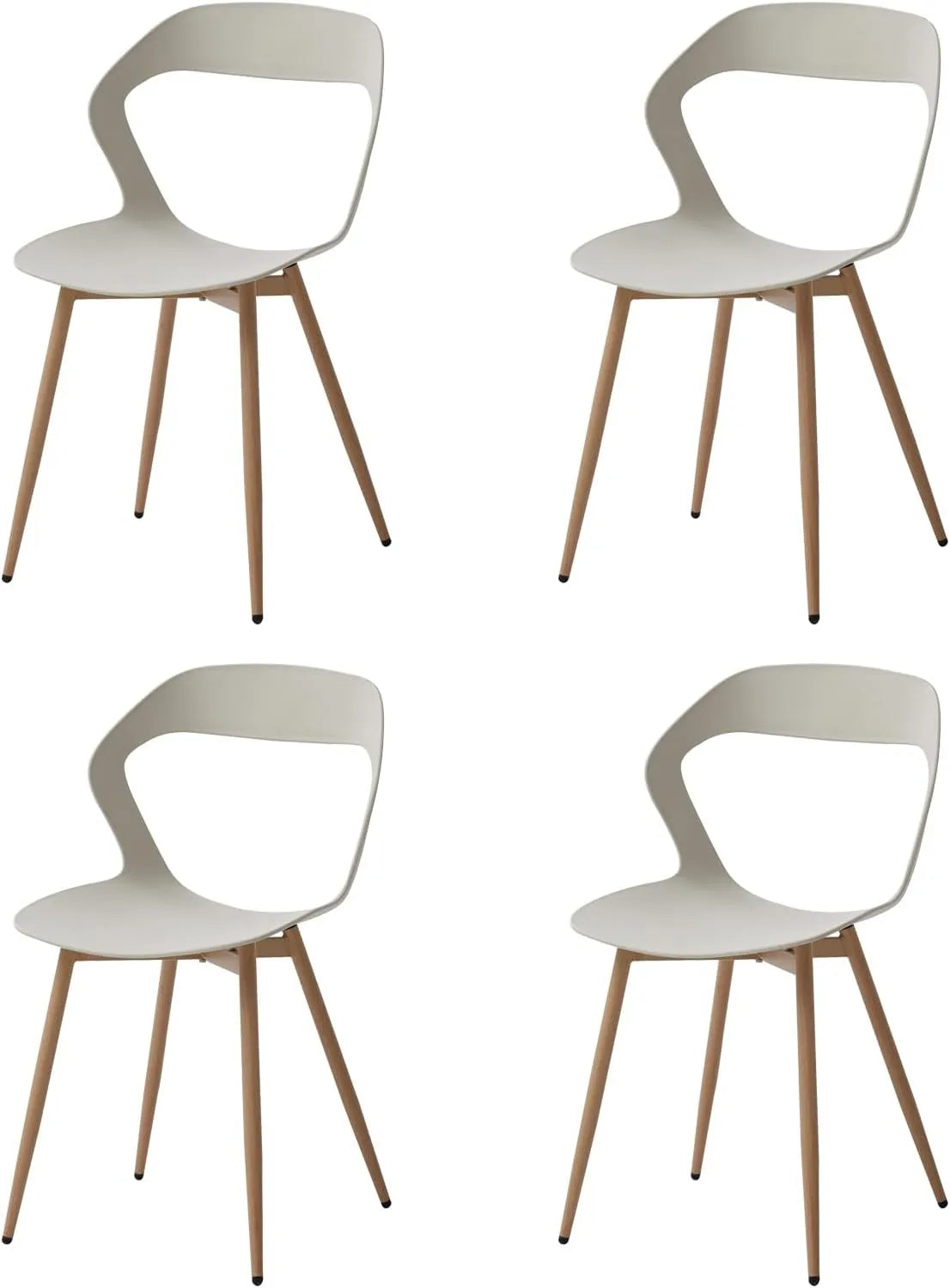 Bureau et table informatique — en métal, Lot de 4, beige