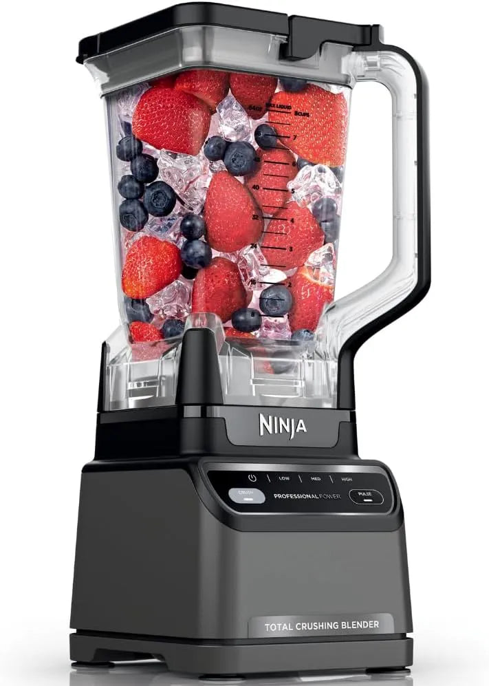 Ninja BR201AMZ Blender, 1200 W, professionnel, carafe de 70 onces, 4 vitesses manuelles pour smoothies, programme Auto-iQ, lames de broyage totales