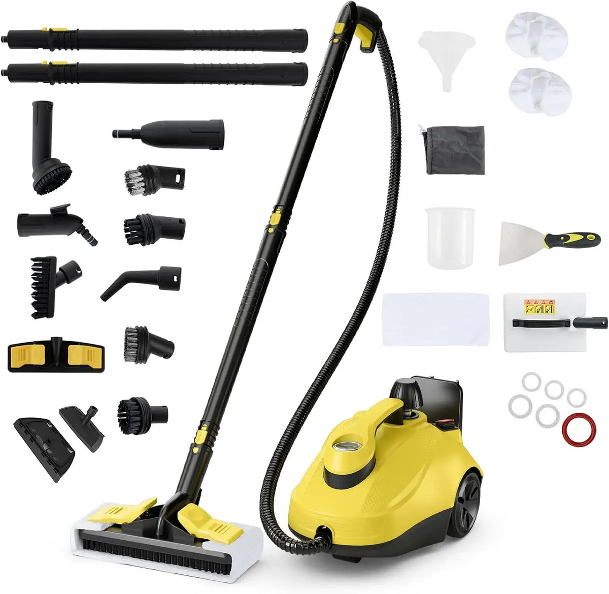Nettoyeur vapeur, 1,8 L, 2000 W, GOPLUS, portable, grand réservoir, décoration de salon, 2 zones de température, Pression 5 Bars