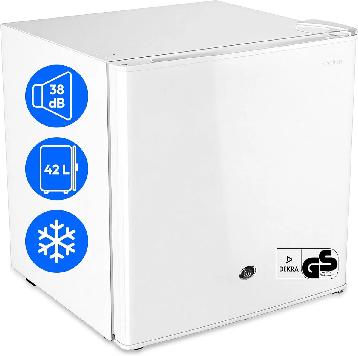 Congélateur, 42 L, silencieux, camping, MD 370001, boissons aliments glace, porte réversible