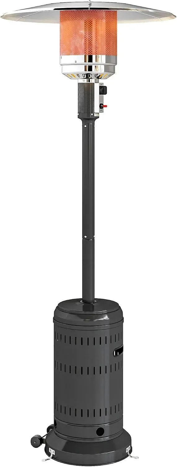 Radiateur électrique, 11 kW, portable, extérieur, roulettes de déplacement, noir, Parasol Chauffant Gaz Portable