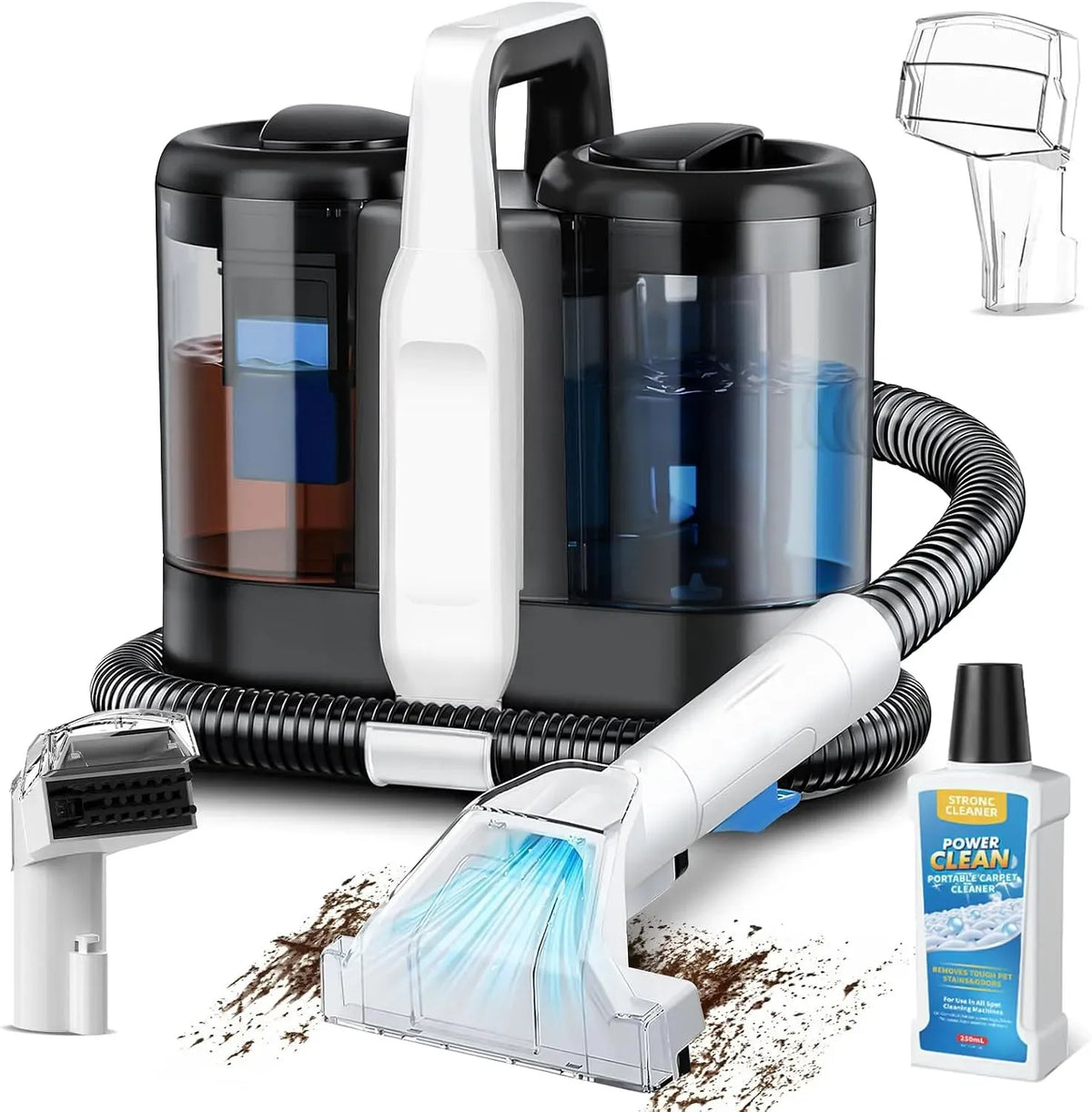 Nettoyeur, Tapis, 600 W, 17 Kpa, 250 ml, pour Tapis