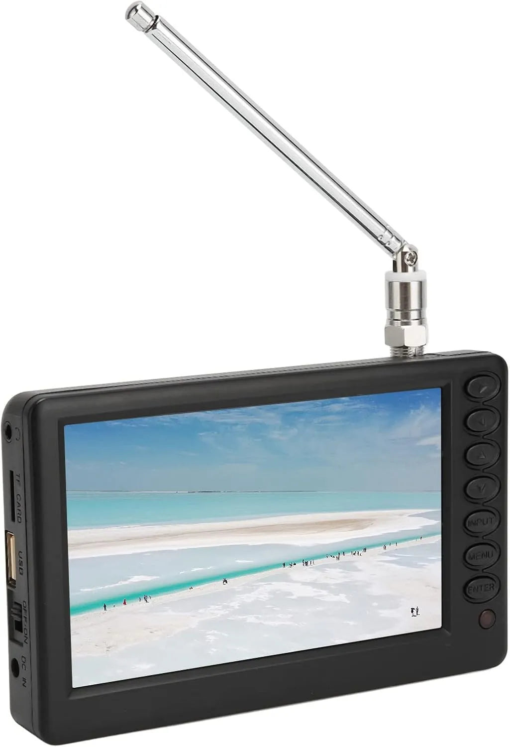 Moniteur, portable, USB, écran LCD, camping, Annadue TV Portable 5 Pouces, Mini Télévision Numérique ISDB-T pour Le Camping