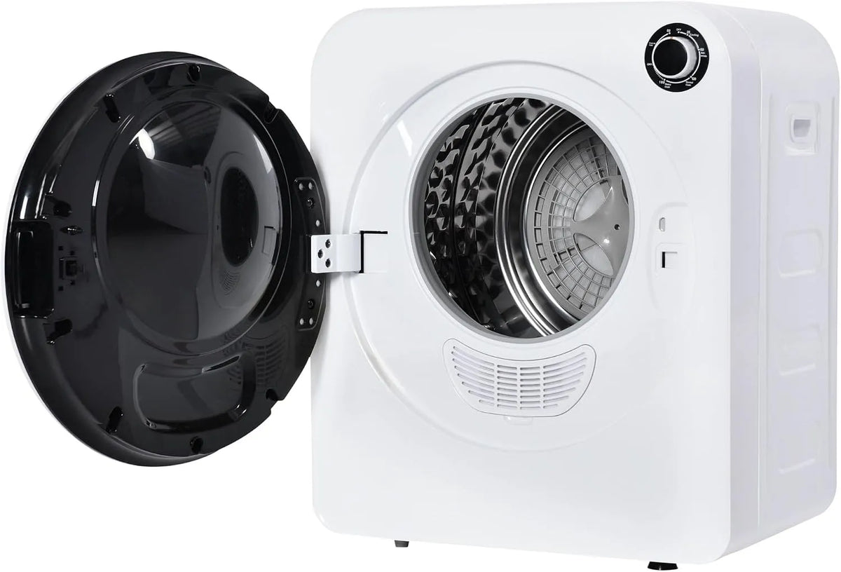 Sèche-linge, 830 W, 5 programmes, 3 kg, classe énergétique E, installation murale, acier inoxydable, blanc, Tambour Inox, Affichage LED, Protection