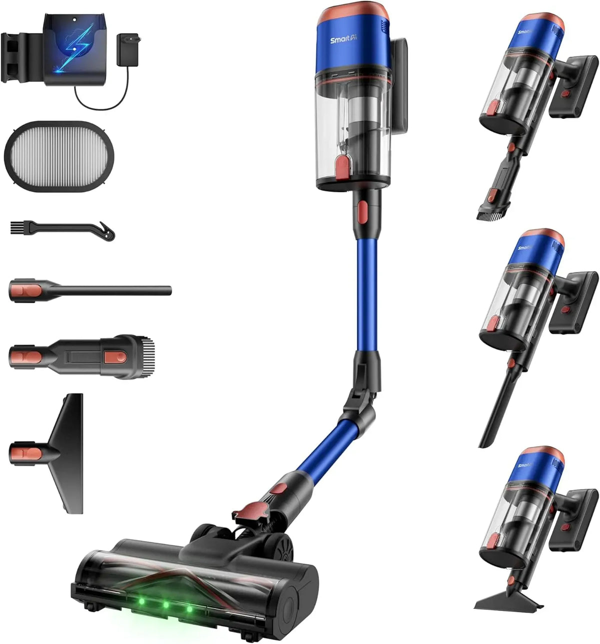 Aspirateur V15, 1,8 L, 600 W, 58 kPa, 75 Min, appareil électrique d'aspiration, Ultra Aspirateur sans Fil