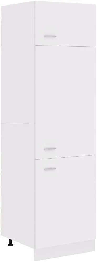 Réfrigérateur – en bois, 60 × 57 × 207 cm, blanc