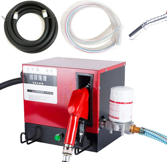 3600 l/h - Pompe d'aspiration à huile + buse automatique 60 l/min avec tuyau d'entrée de 2 m - Tuyau d'écoulement de 4 m