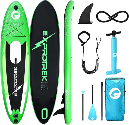 Planche de Paddle Gonflable 6'' avec Accessoires Complets pour Tous Niveaux - Charge Max 150KG