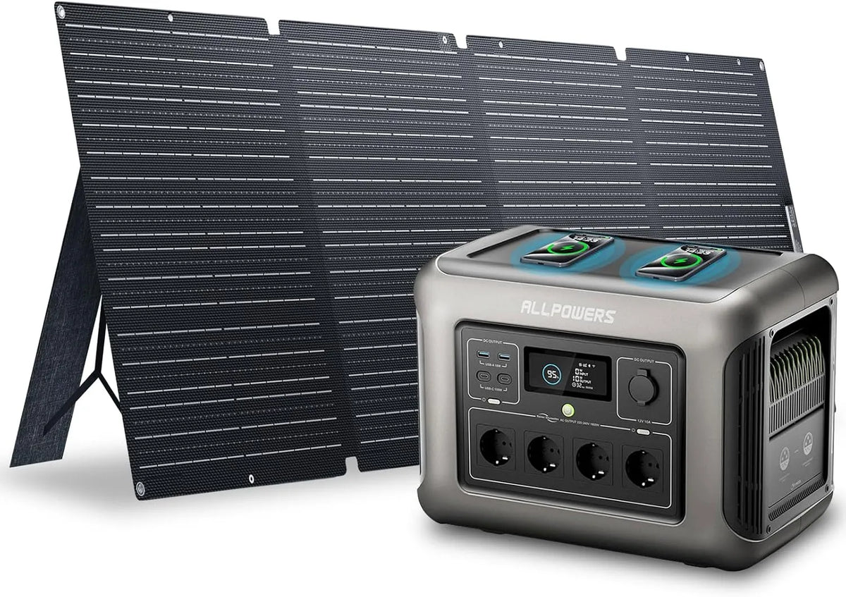 ALLPOWERS R1500 Station électrique portable et générateur solaire, 1152Wh, 200W, alimentation solaire