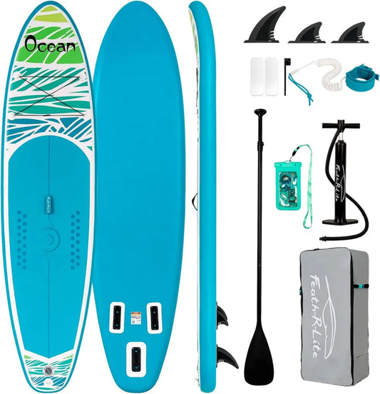 Planche de Paddle Gonflable FunWater, 320 cm et 350 cm, Kit Complet pour 2 Personnes, PVC Renforcé