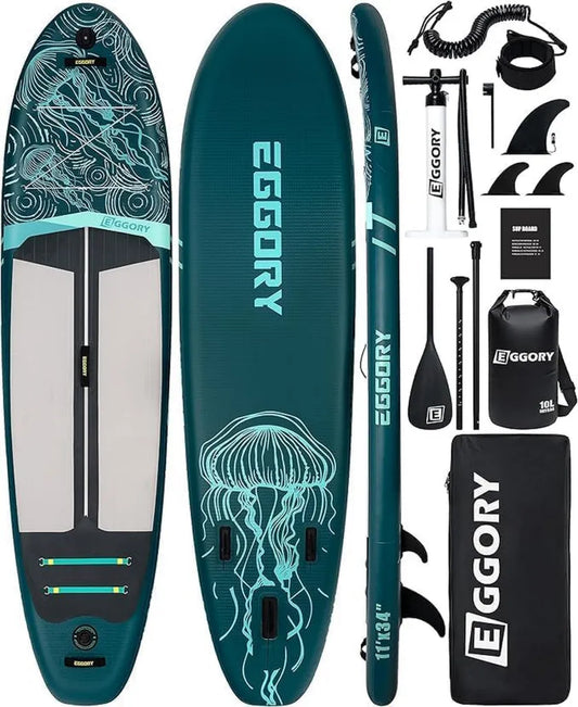 Planche de Paddle Gonflable avec Accessoires Complets et Sac à Dos