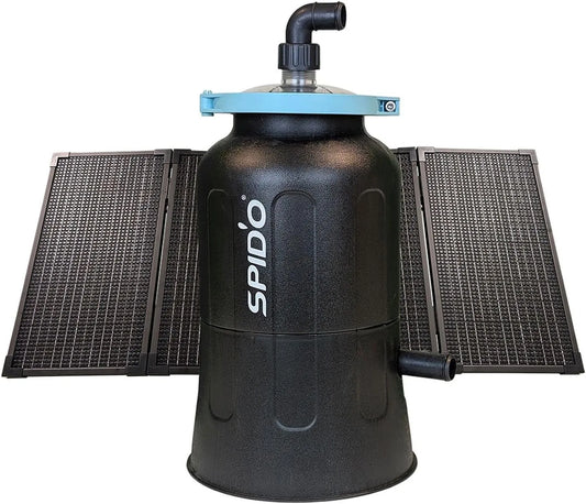 SPID'O Combo Sun 3.5 Filtration Piscine Solaire Hybride 3,5 m³/h Consommation Réduite x8 Panneaux Inclus