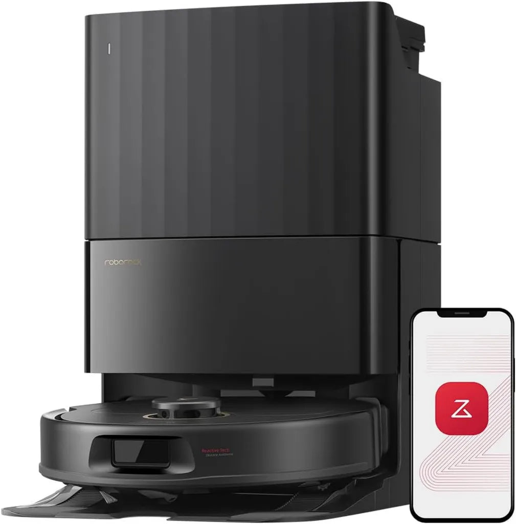 Aspirateur Robot Roborock Qrevo S5V avec Station - Aspiration 12000 Pa, Serpillières FlexiArm, Séchage à Air Chaud, Technologie Anti-emmêlement et Évitement d'Obstacles