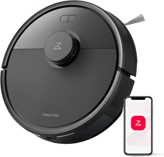 Robot Aspirateur Roborock Q7 L5, Aspiration HyperForce 8000 Pa, Système Anti-Emmêlement, Navigation LiDAR, Zones Interdites Intelligentes, Cartographie Multi-Étages, Recharge Automatique, Compatible APP/Alexa