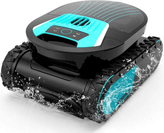 Robot de Piscine Sans Fil Pleco Pro, Nettoyage Complet avec 7 Modes, Autonomie 210 Min, Double Filtration, Contrôle via Application, Pour Piscines jusqu'à 200 m²