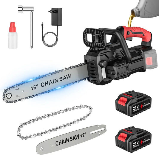 Tronçonneuse, LCD, sans fil, moteur sans balais, avec écran, 16 Pouces, 4,0 Ah, 1050W