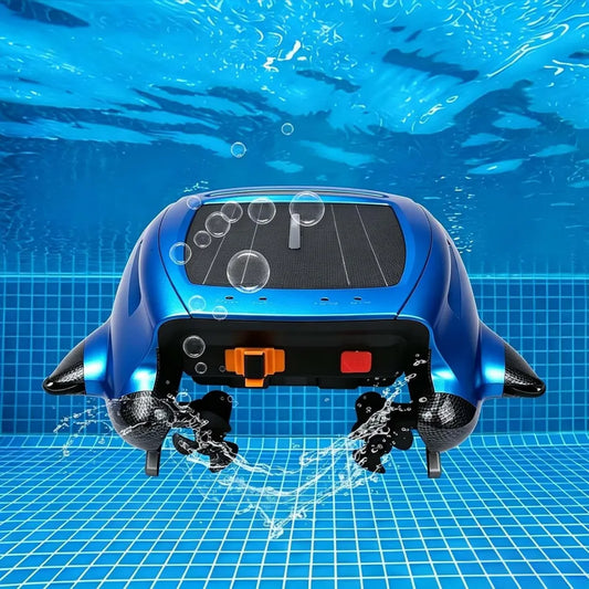 Écumoire Solaire Piscine avec Filtration Fine 450 µM – Nettoyage Intelligent via Application Blue