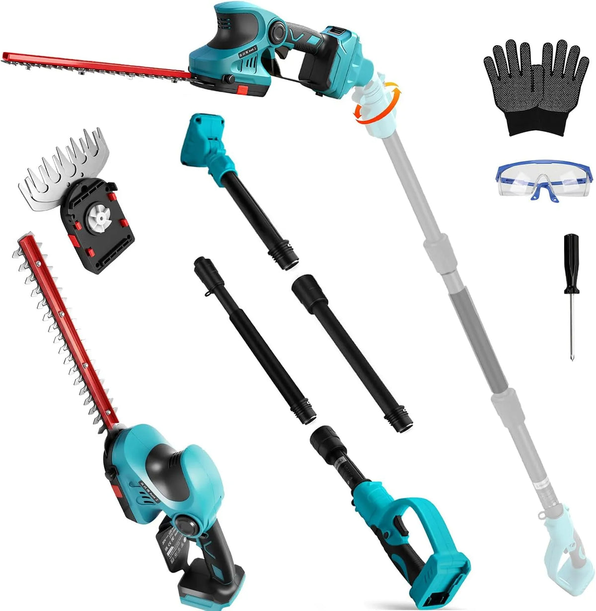 Makita 18V Taille-Haie Télescopique Batterie Compatible avec 18V, sans batterie – sans fil, manche télescopique