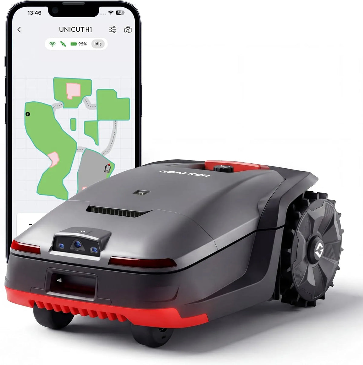 Tondeuse à gazon – RTK, sans fil, commande via application, avec caméra