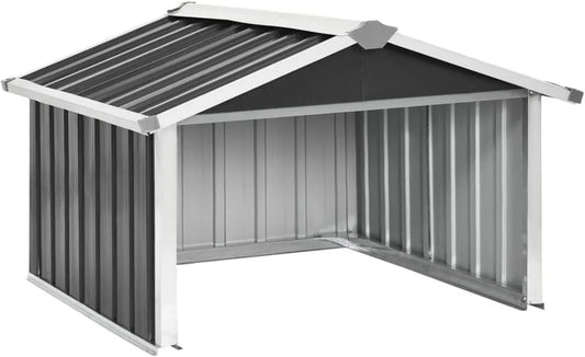 Abri en Acier Galvanisé pour Robot Tondeuse 92x97x63cm Anthracite