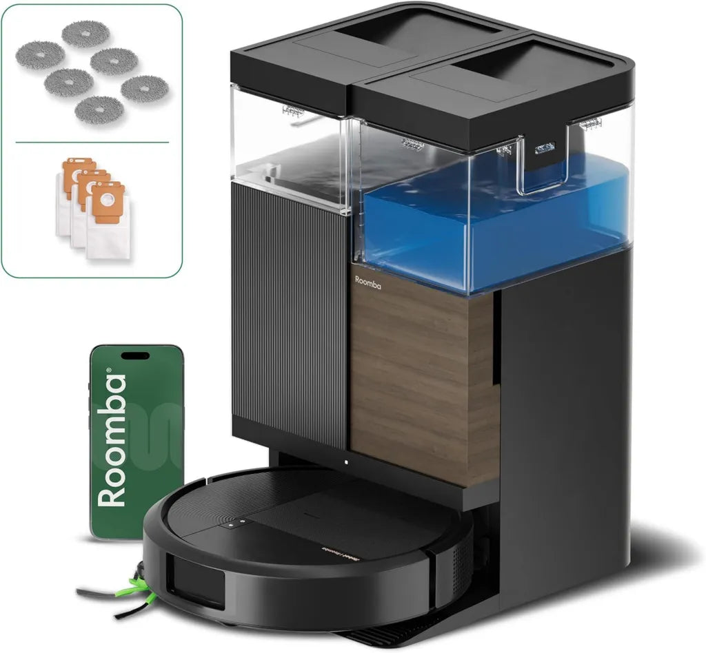 Aspirateur Robot iRobot Roomba Plus 576 avec Auto-nettoyage, Base Multifonction, Technologie LiDAR, Noir