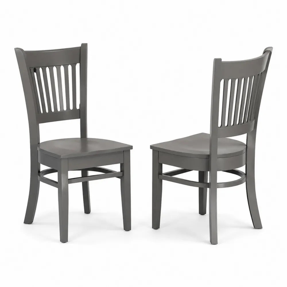 Ensemble de 2 chaises en bois de hêtre gris