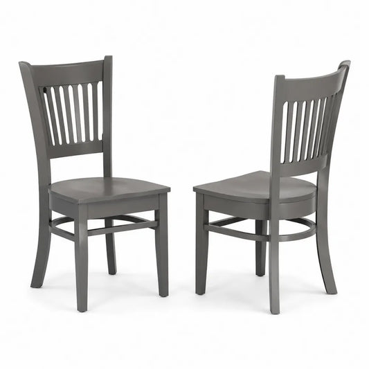 Ensemble de 2 chaises en bois de hêtre gris