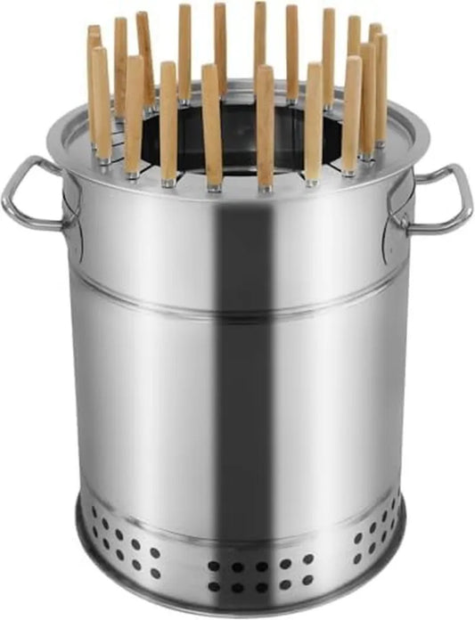 Fumoir portable sans fumée au charbon pour barbecue extérieur et intérieur
