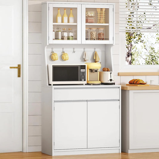 Hzuaneri Meuble Cuisine – PT40003XV1, avec rangement, 40 × 75 × 180 cm, blanc