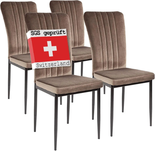 Chaise: SGS, Lot de 4, marron