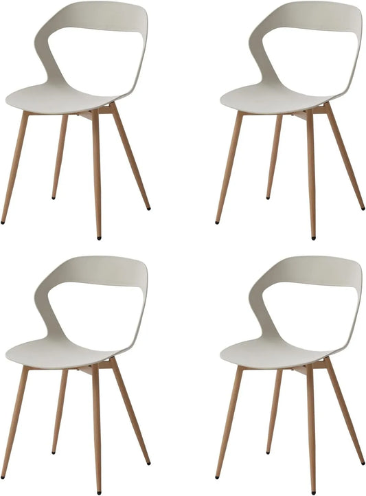 Bureau et table informatique — en métal, Lot de 4, beige