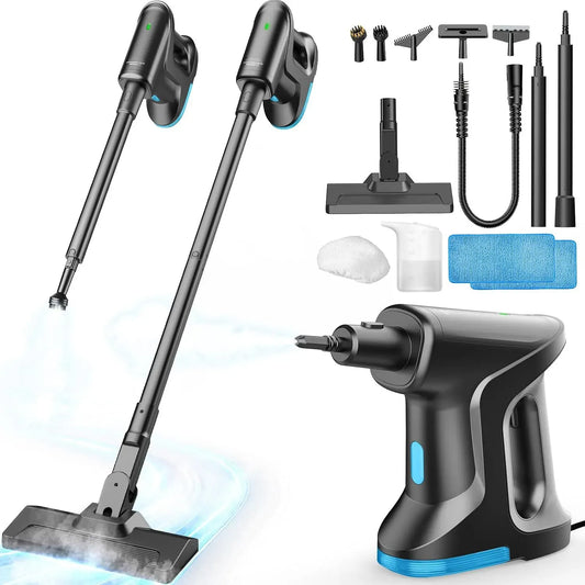 Nettoyeur vapeur 15s, portable, usage sur sols, cuisine, voiture, vitres et canapé, 145℃ nettoyage à la vapeur sans produits chimiques