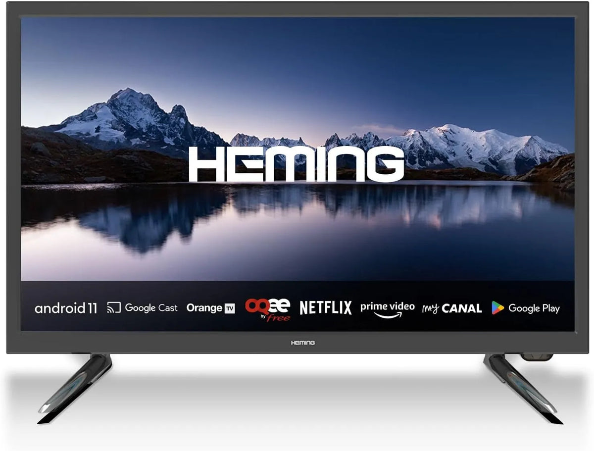 Smart TV 12V/24V, 220V, 22 pouces, 12 V, téléviseur, Wi-Fi, Bluetooth, Android OS, Garantie 3 Ans, 55 cm