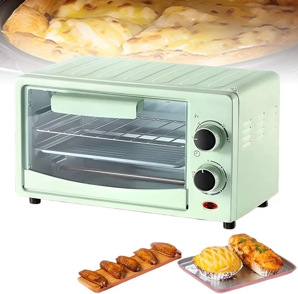 Four électrique, 12 L, 0 à 230 °C, minuteur, gril, compact, 2 zones de température, Le Grillage, Machine à Petits gâteaux, pour la Cuisson