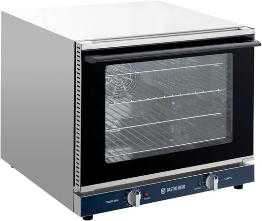 Four électrique, professionnel, acier inoxydable, GastroHero Four à air chaud ECO 4 x GN 2, Four à circulation d'air compact avec fonction de