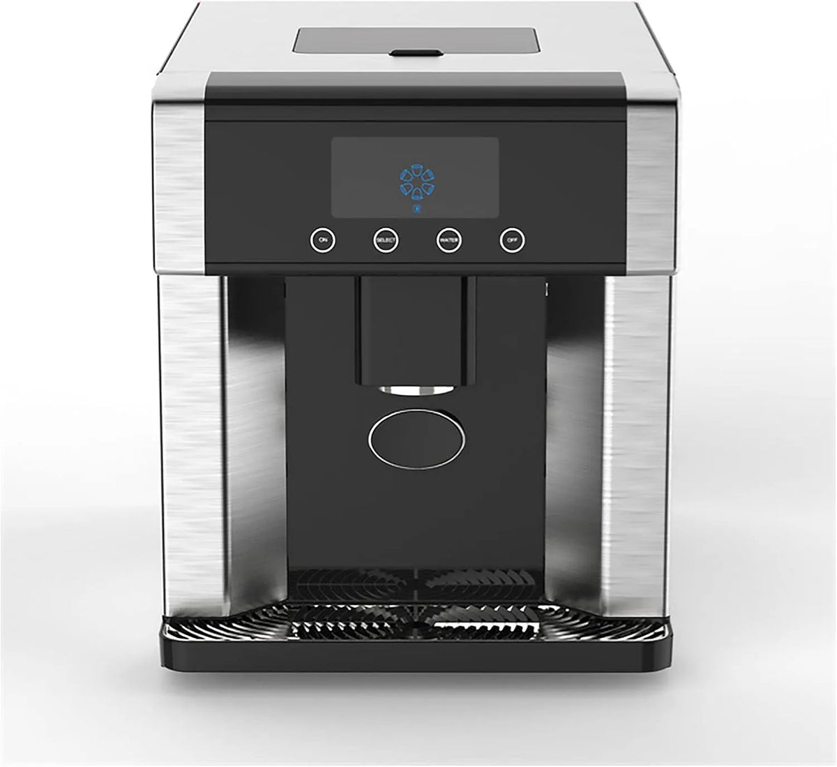 Machine à glaçons 8minutes, acier inoxydable, 3 Réglages D'épaisseur Et 10 Cubes Prêts en, Machine À Glaçons De Comptoir, Distributeur d'eau Ice&Cold