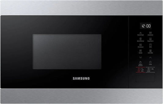 Samsung MG22M8274AT/E1 Micro-ondes, 38 cm, 22 L, 850 W, encastrable, maintien au chaud, gril, four micro-ondes, capteur intelligent, intérieur en