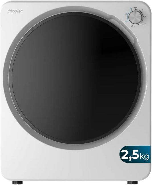 Cecotec Bolero DressCode Dry 3150V. Sèche-linge, 950 W, 6 programmes, 5 kg, blanc, Programme ECO, Cecotec Mini Sèche-Linge à Évacuation 2, Commande