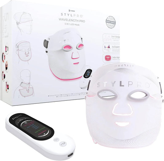 Flexible, Wavelength LED face mask, soin de la peau avec lumière rouge, bleue et infrarouge pour combattre les rides et les impuretés