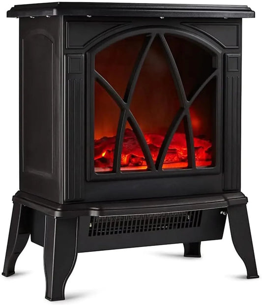 W/1800 télécommande avec cristal, noir, pour Haus Insert de cheminée électrique mural autonome en métal avec flamme colorée, 900 W, 127 cm