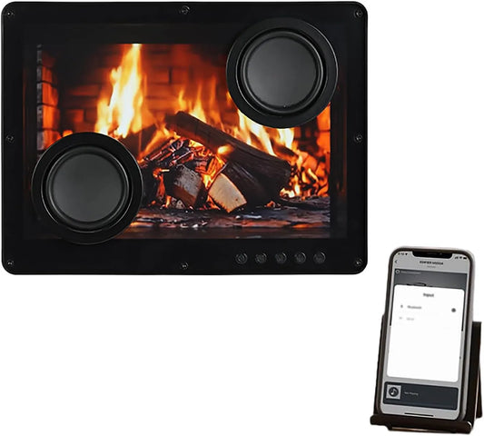 Produit connectivité sans fil, Haut-parleur flottant avec affichage visuel transparent, fonds d'écran dynamiques et fonction horloge calendrier
