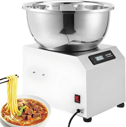 Cuve Amovible en Acier Inoxydable, Pétrin Électrique pour Pâte et Farine avec Écran LED et Couvercle Visible, pour Boulangerie Pizzeria Restaurant