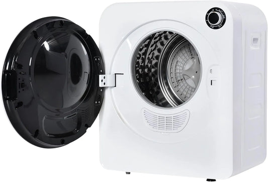 Sèche-linge, 830 W, 5 programmes, 3 kg, classe énergétique E, installation murale, acier inoxydable, blanc, Tambour Inox, Affichage LED, Protection