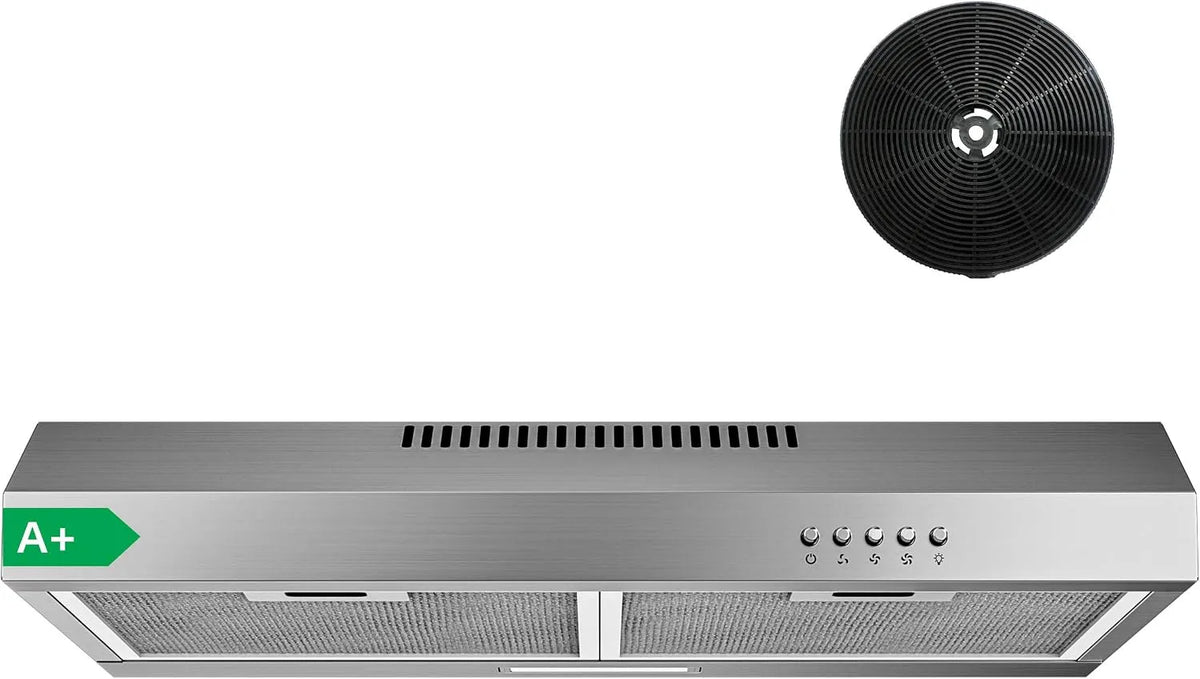 Hotte aspirante, 60 cm, 250 m3/h, classe énergétique E, hotte de cuisine, 3 vitesses, installation murale, acier inoxydable, Moteur Sans Balais