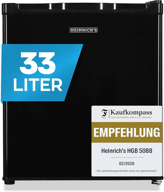 Congélateur, 33 L, 40 dB, silencieux, Heinrich's - Mini congélateur - 33 l - Petit compact - Silencieux - Congélateur 40 dB - Charnière de porte