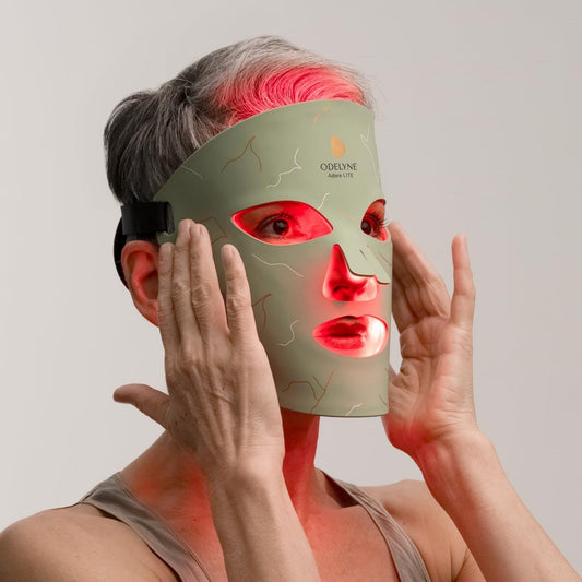 Masque LED Visage Luminothérapie 50mW/cm2: affichage LED, rouge